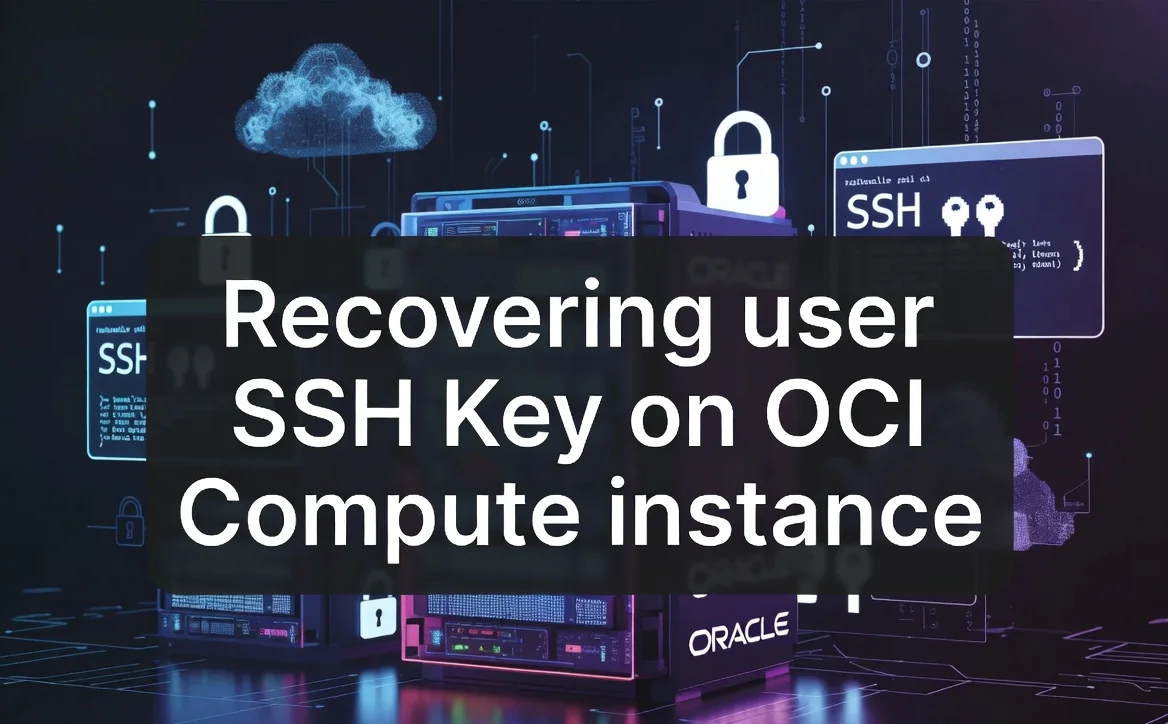 Recovering user SSH Key on OCI Compute instance